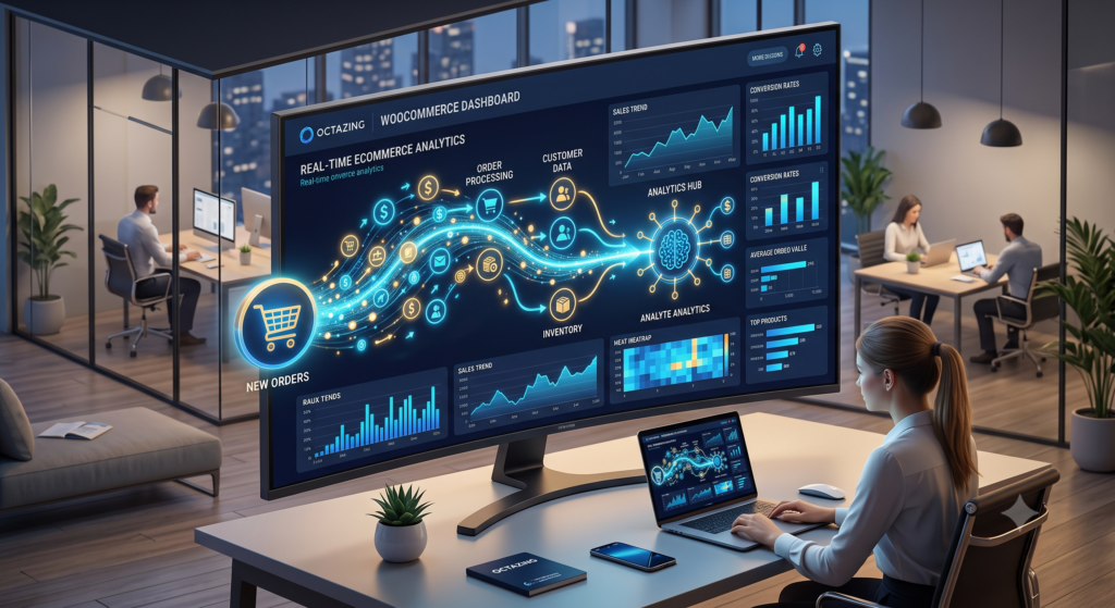 Digital data flowing through a secure server conduit representing the transition from fragmented client-side tracking to robust server-side tracking.