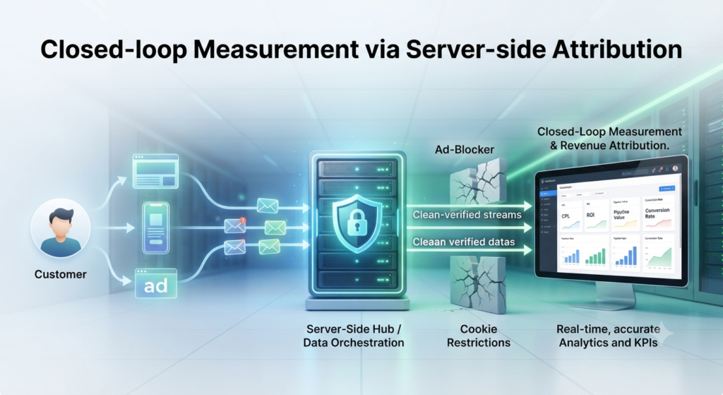 Closed-loop measurement via Server-side Attribution