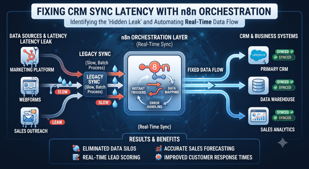 The 'Hidden Leak': Fixing CRM Sync Latency with n8n Orchestration