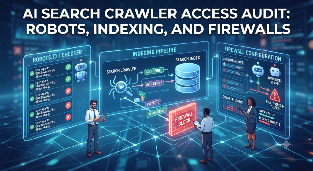 AI Search Crawler Access Audit: Robots, Indexing, and Firewalls